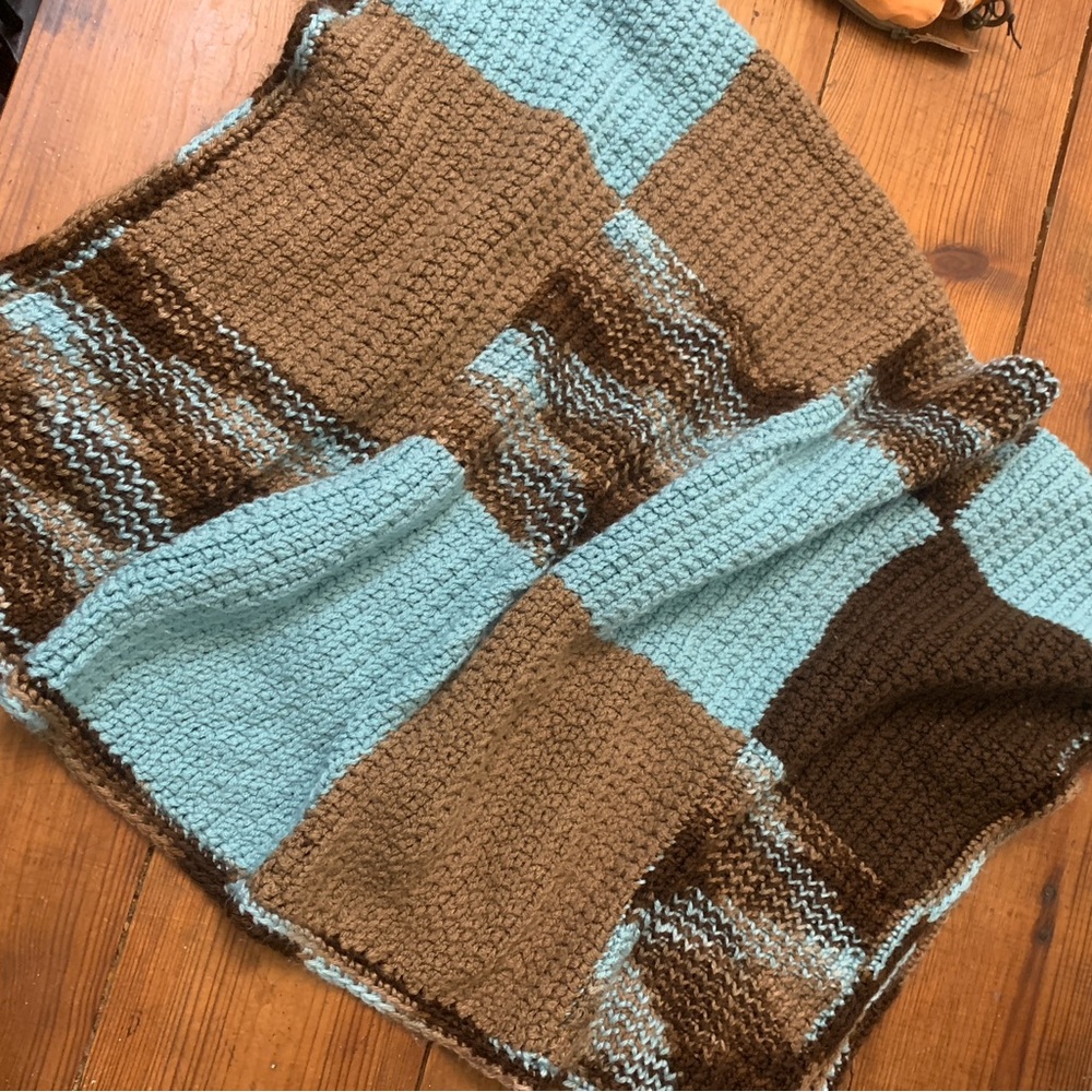 Handmade Patchwork Knit Blanket